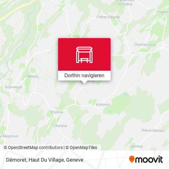 Démoret, Haut Du Village Karte
