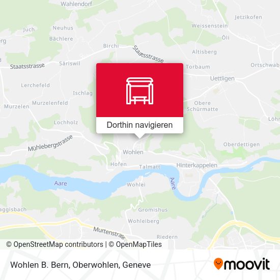 Wohlen B. Bern, Oberwohlen Karte