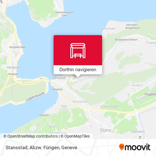 Stansstad, Abzw. Fürigen Karte