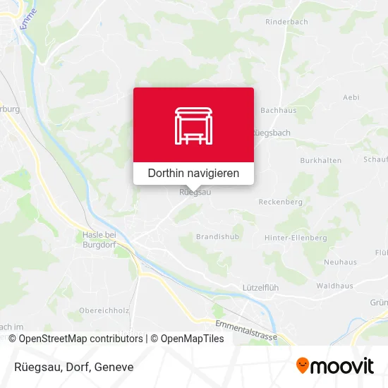 Rüegsau, Dorf Karte