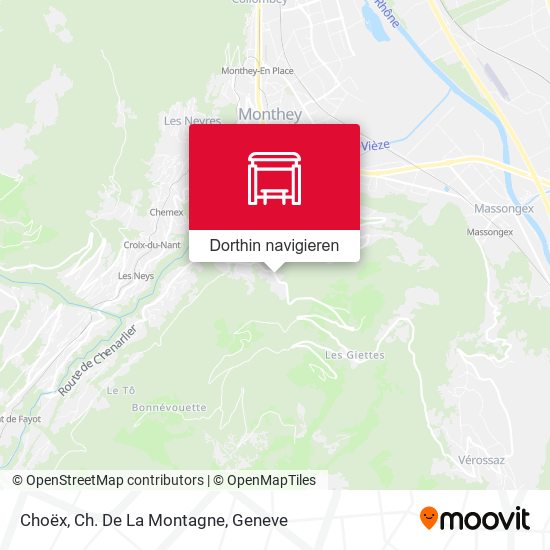 Choëx, Ch. De La Montagne Karte