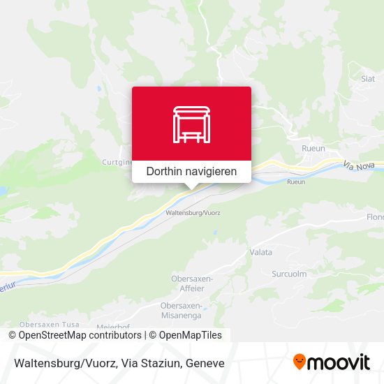 Waltensburg/Vuorz, Via Staziun Karte