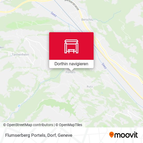 Flumserberg Portels, Dorf Karte