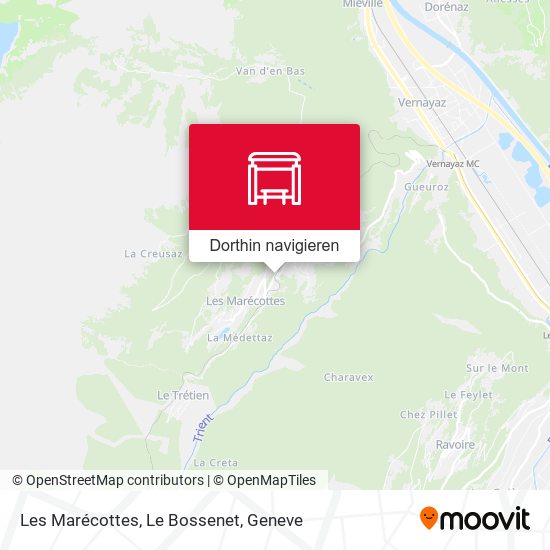 Les Marécottes, Le Bossenet Karte