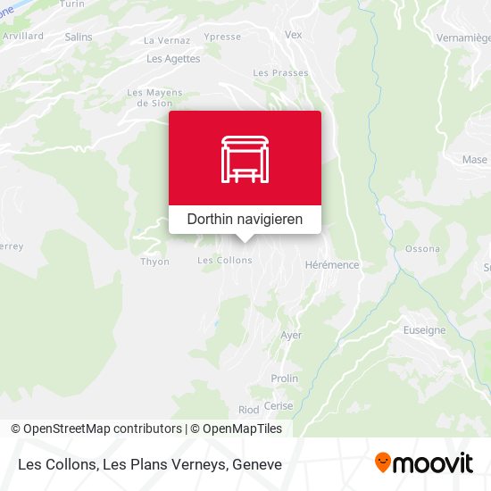 Les Collons, Les Plans Verneys Karte