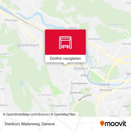 Dietikon, Maienweg Karte