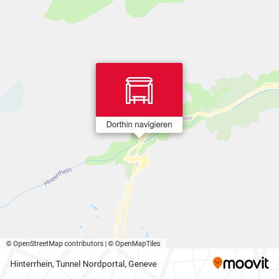 Hinterrhein, Tunnel Nordportal Karte