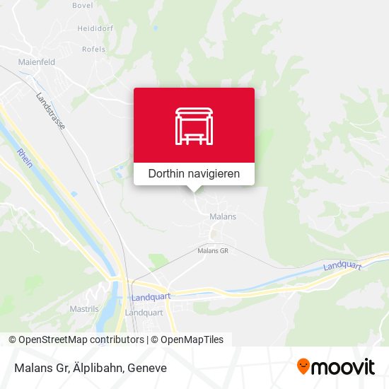 Malans Gr, Älplibahn Karte