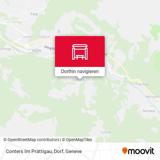 Conters Im Prättigau, Dorf Karte