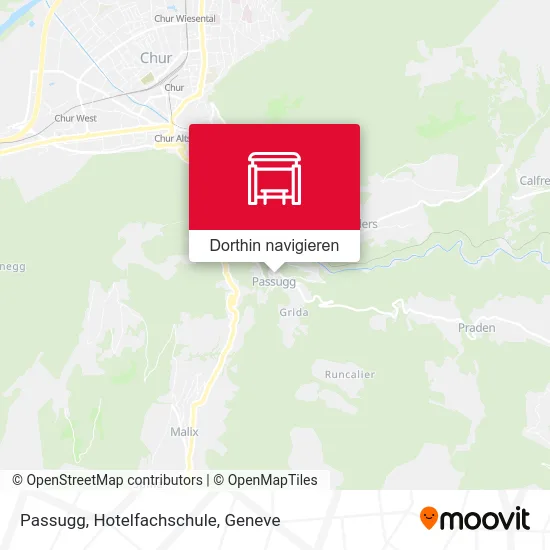 Passugg, Hotelfachschule Karte