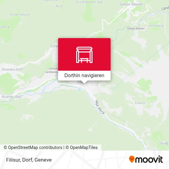 Filisur, Dorf Karte