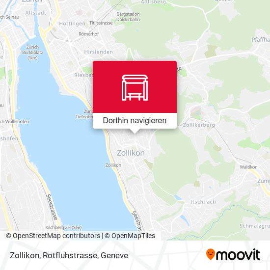 Zollikon, Rotfluhstrasse Karte