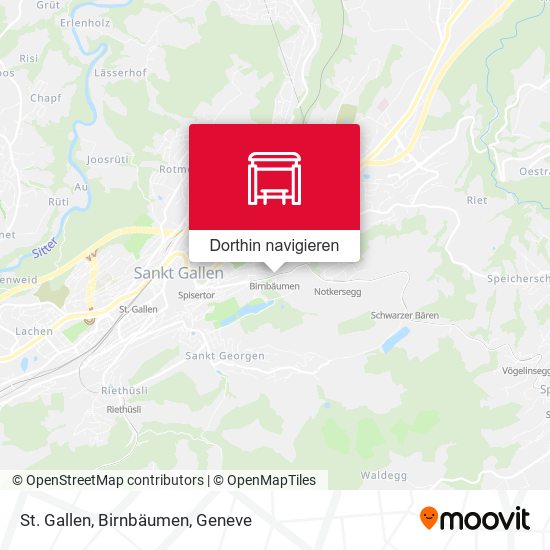 St. Gallen, Birnbäumen Karte