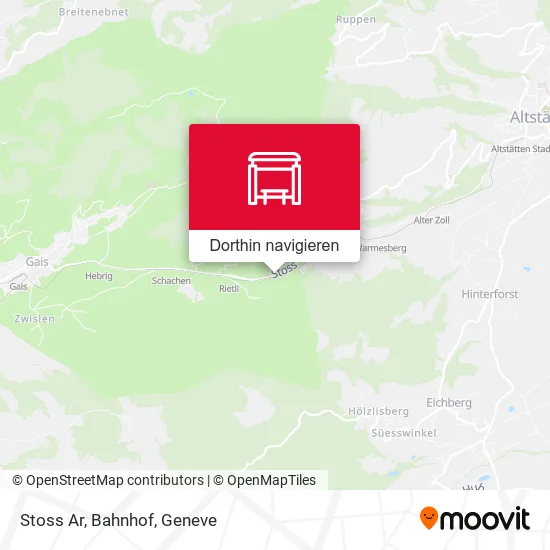 Stoss Ar, Bahnhof Karte