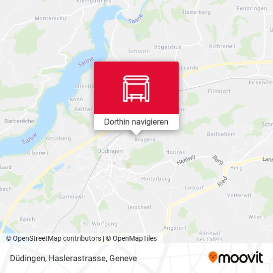 Düdingen, Haslerastrasse Karte
