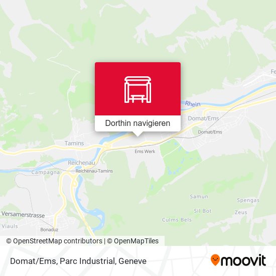 Domat/Ems, Parc Industrial Karte