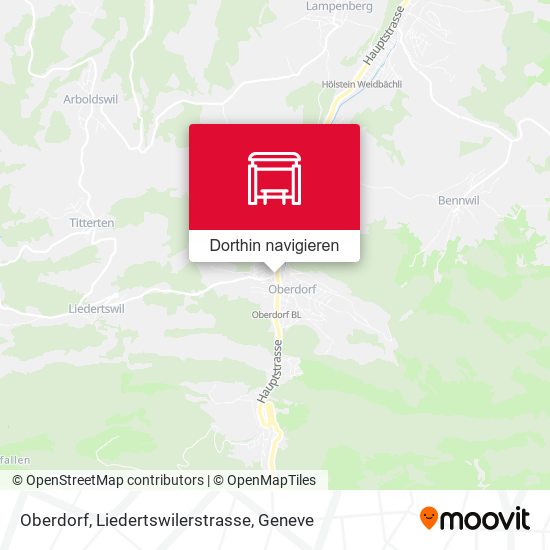 Oberdorf, Liedertswilerstrasse Karte