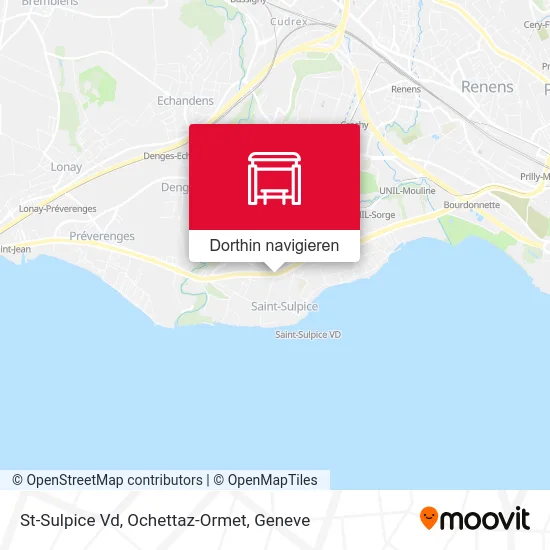 St-Sulpice Vd, Ochettaz-Ormet Karte