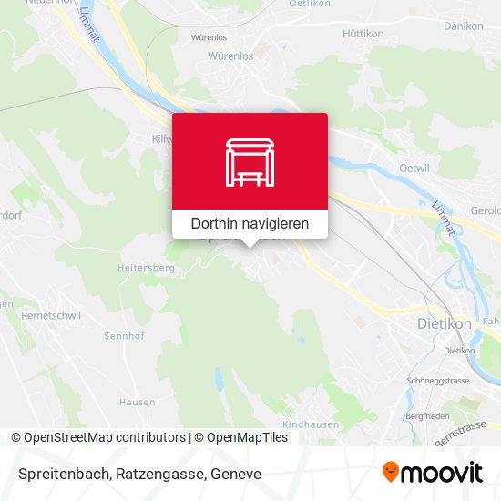 Spreitenbach, Ratzengasse Karte