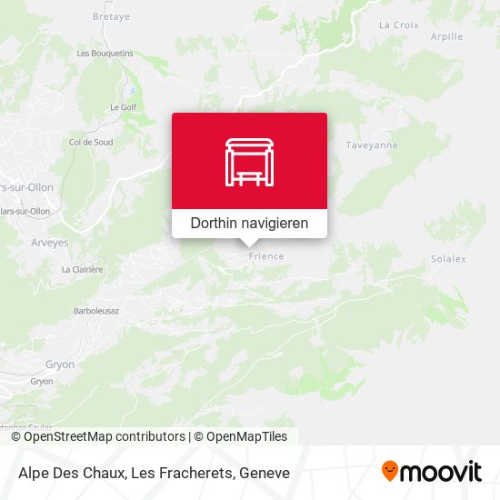 Alpe Des Chaux, Les Fracherets Karte