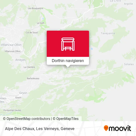 Alpe Des Chaux, Les Verneys Karte