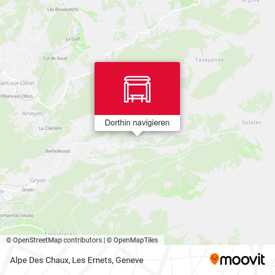 Alpe Des Chaux, Les Ernets Karte