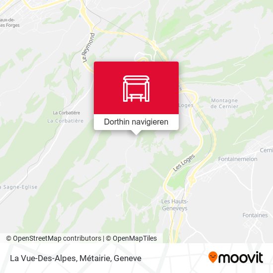 La Vue-Des-Alpes, Métairie Karte