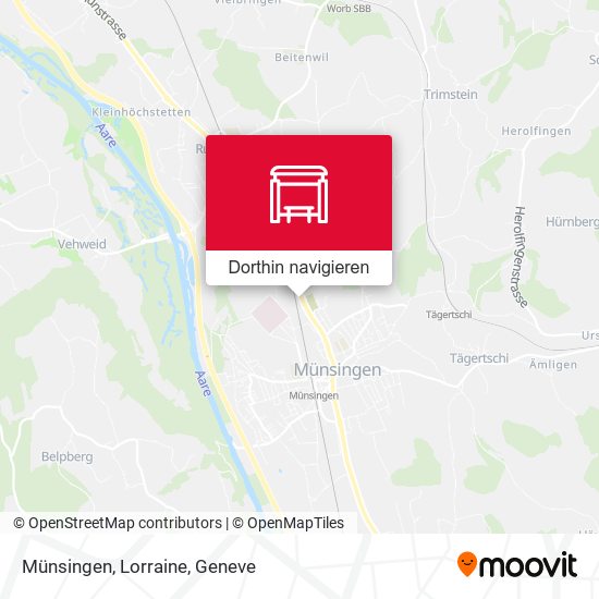 Münsingen, Lorraine Karte