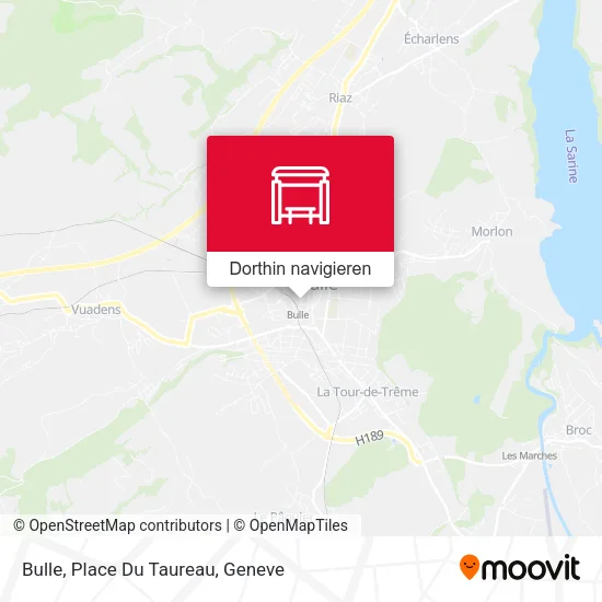 Bulle, Place Du Taureau Karte