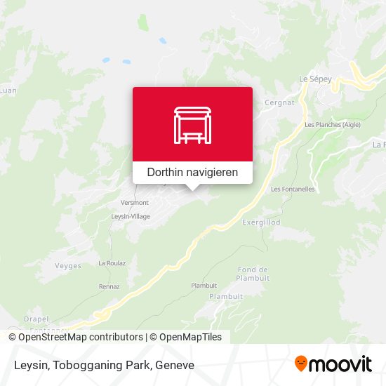 Leysin, Tobogganing Park Karte