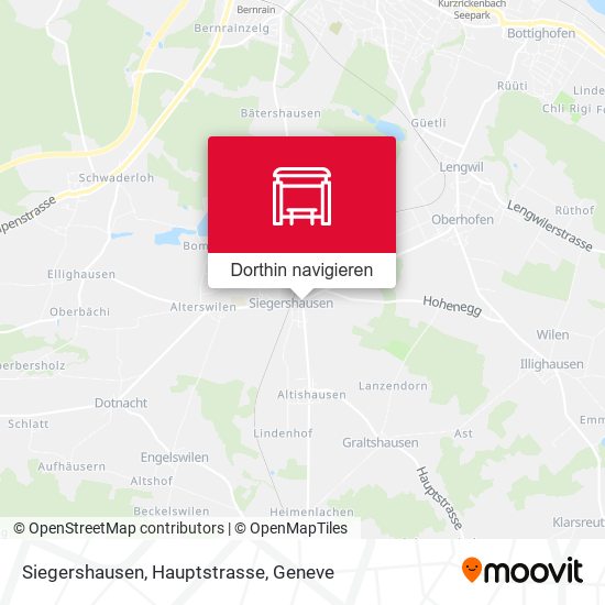 Siegershausen, Hauptstrasse Karte