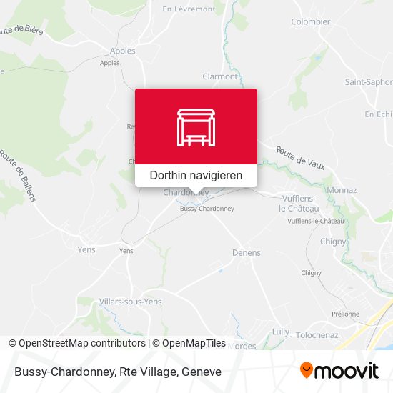 Bussy-Chardonney, Rte Village Karte