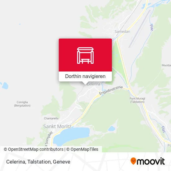 Celerina, Talstation Karte