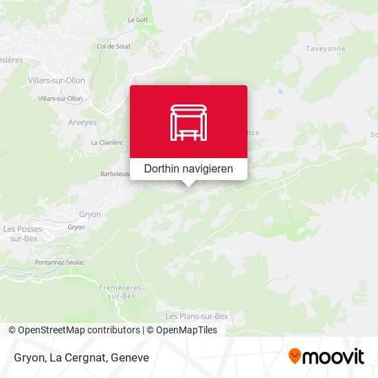 Gryon, La Cergnat Karte