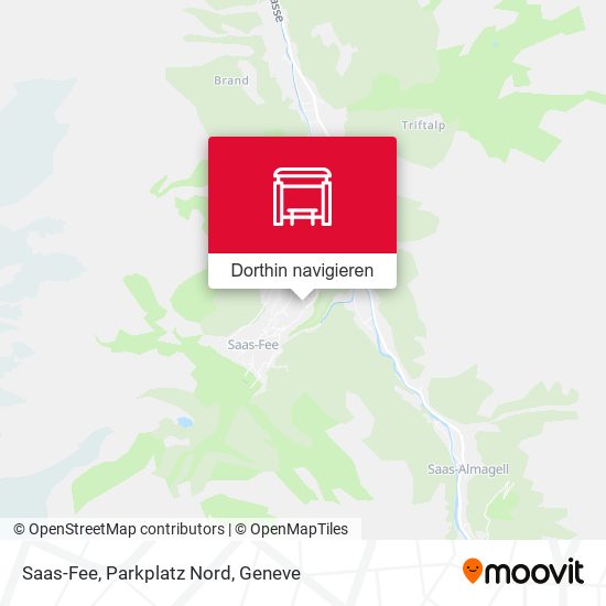 Saas-Fee, Parkplatz Nord Karte