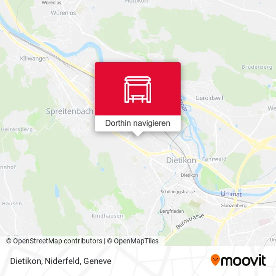 Dietikon, Niderfeld Karte