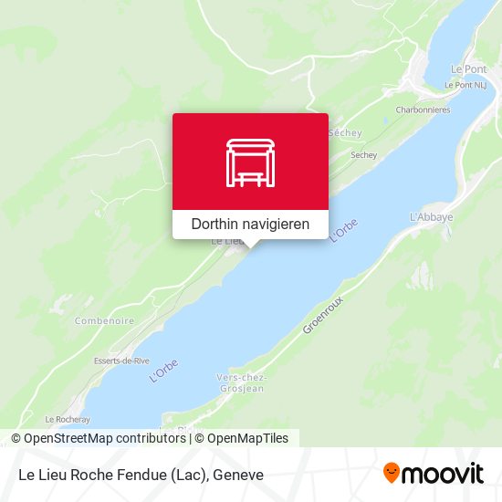Le Lieu Roche Fendue (Lac) Karte