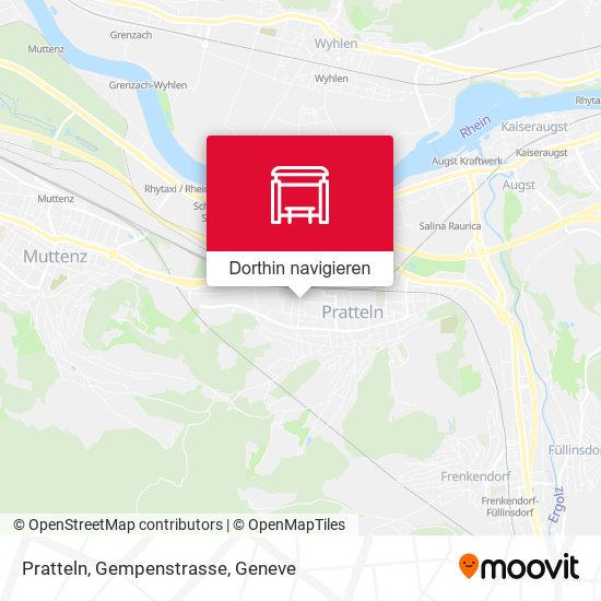 Pratteln, Gempenstrasse Karte