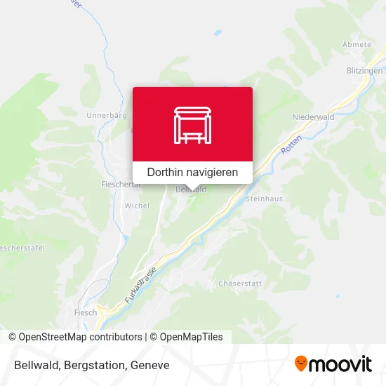 Bellwald, Bergstation Karte