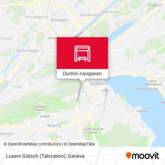 Luzern Gütsch (Talstation) Karte