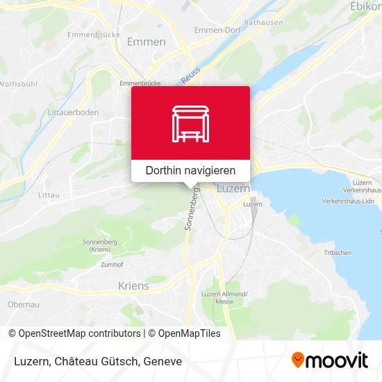 Luzern, Château Gütsch Karte