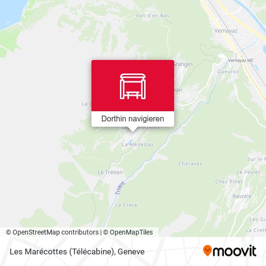 Les Marécottes (Télécabine) Karte