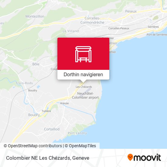 Colombier NE Les Chézards Karte