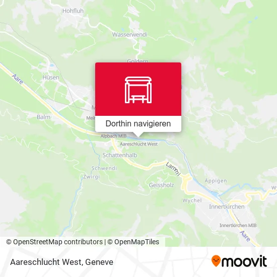 Aareschlucht West Karte