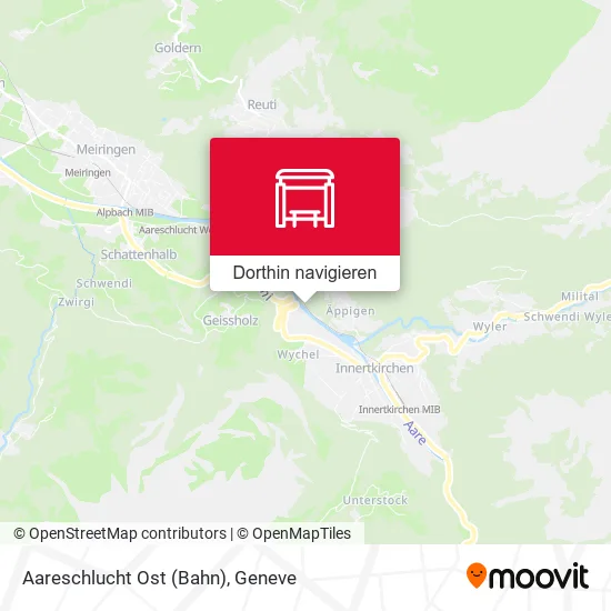 Aareschlucht Ost (Bahn) Karte