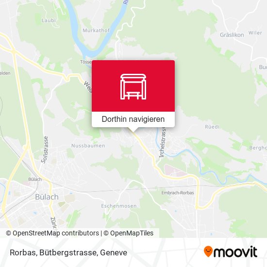 Rorbas, Bütbergstrasse Karte