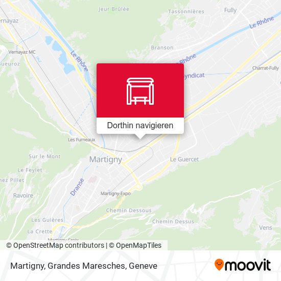 Martigny, Grandes Maresches Karte