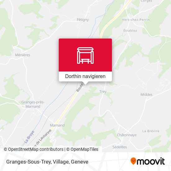 Granges-Sous-Trey, Village Karte
