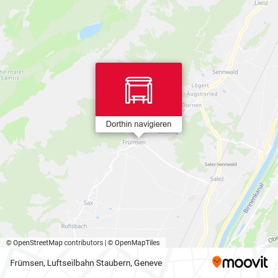 Frümsen, Luftseilbahn Staubern Karte