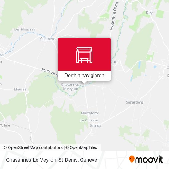 Chavannes-Le-Veyron, St-Denis Karte